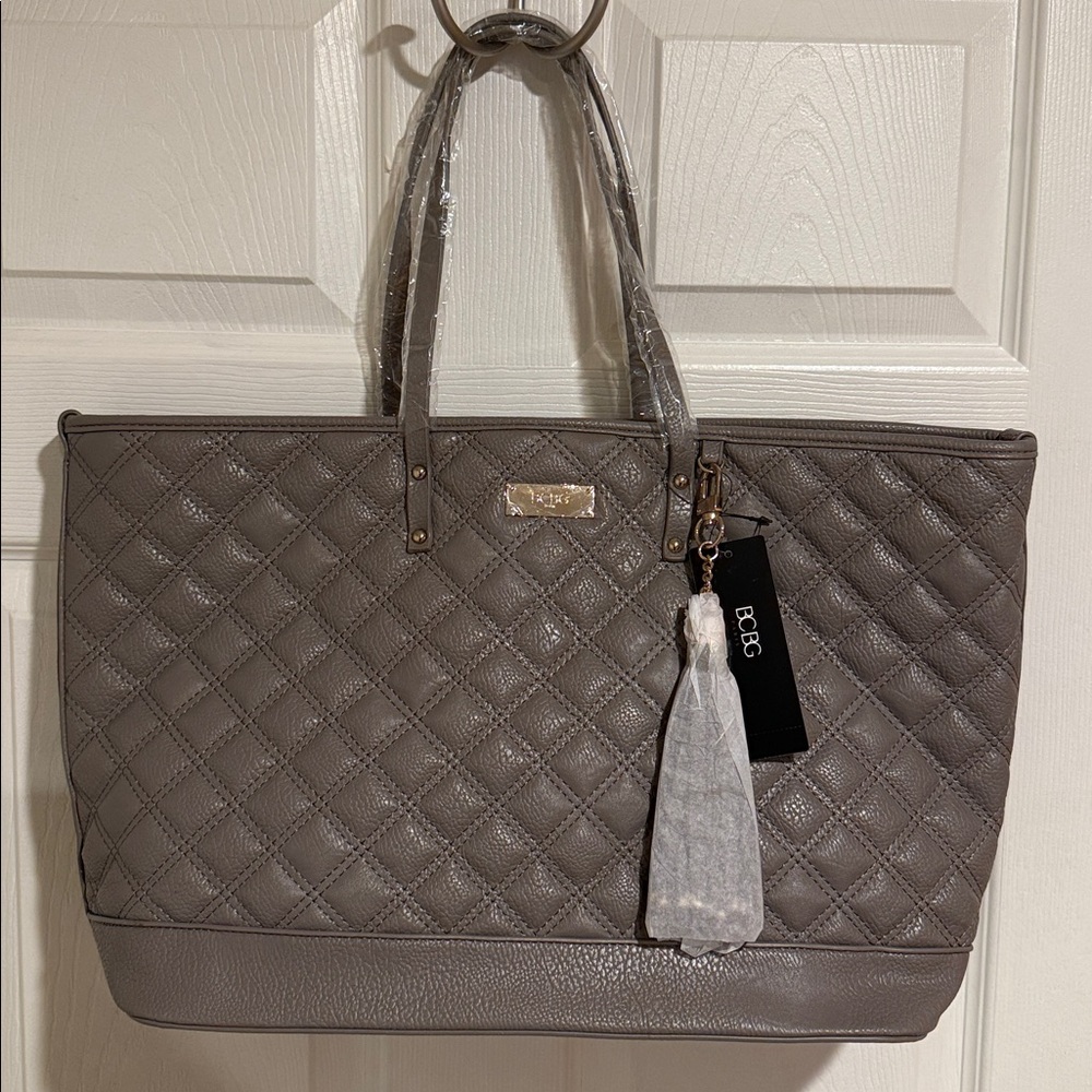 **NEW** Gray Quilted BCBG Tote Bag